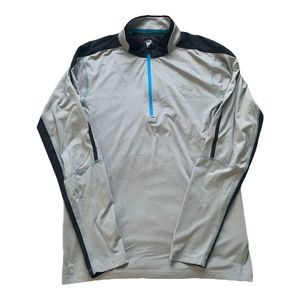 Mens The North Face Flash Dry Grey Lightweight Full Zip Long Sleeve Top